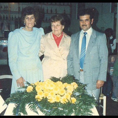 Helma com a sobrinha Renate e Darci